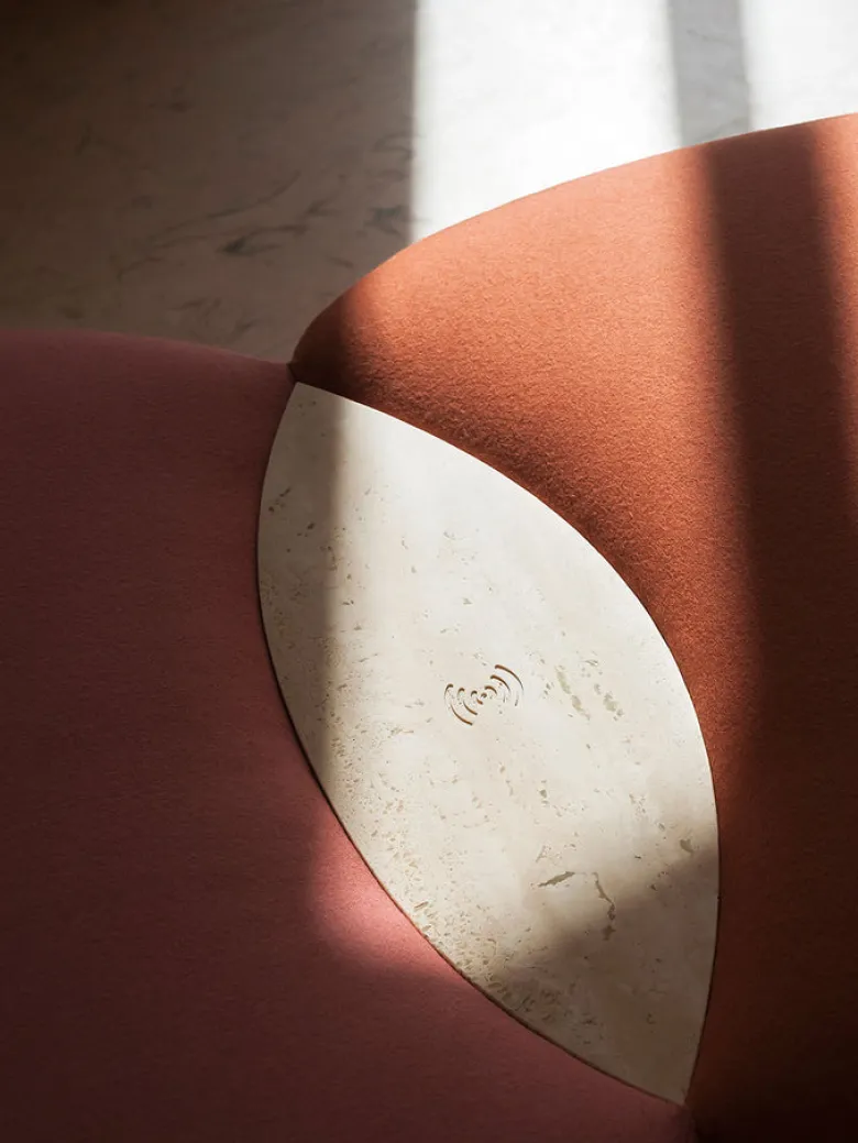 Matera Three Elements Ottoman with Fabric Table