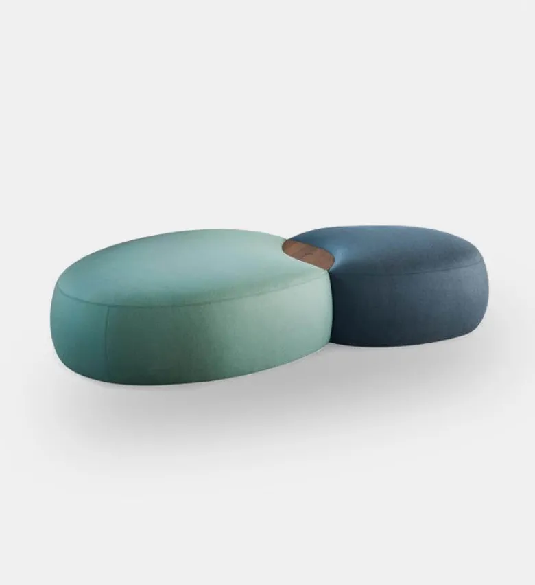 Matera Two Elements Ottoman with Fabric Table