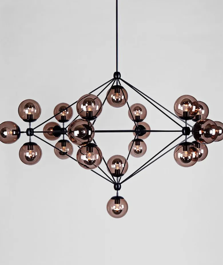 Modo Chandelier - 6 Sided, 21 Globes