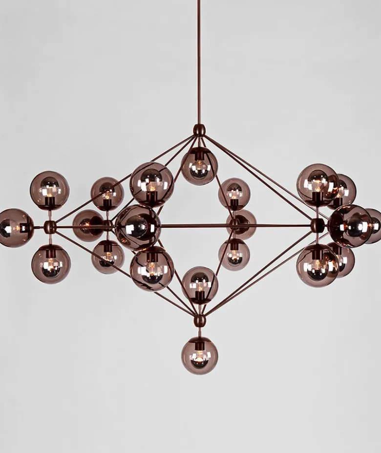 Modo Chandelier - 6 Sided, 21 Globes