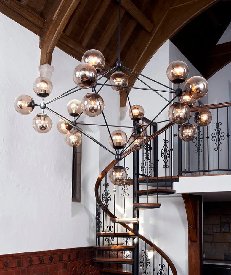Modo Chandelier - 6 Sided, 21 Globes