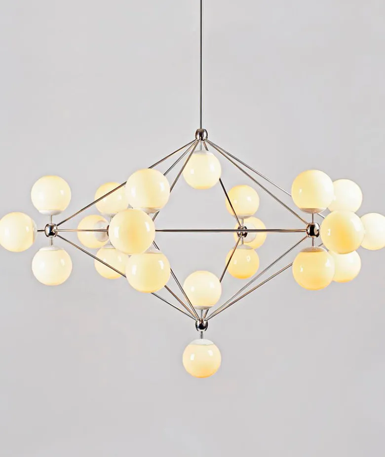 Modo Chandelier - 6 Sided, 21 Globes