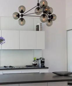 Modo Chandelier - 3 Sided, 10 Globes