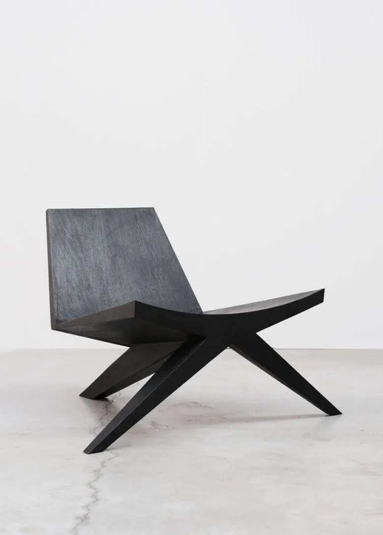 V-easy chair with ottoman
